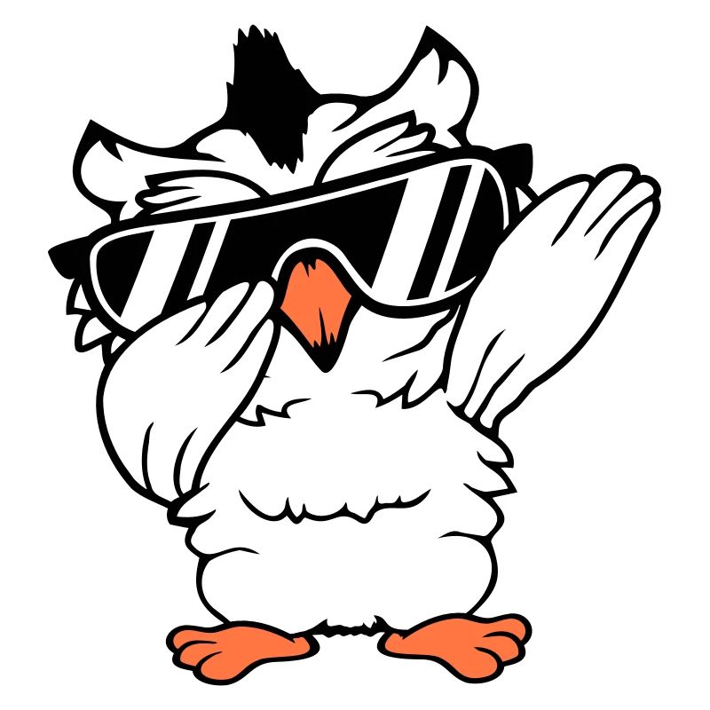 hibou dabbing dab danse pose geste lunettes de soleil mignon