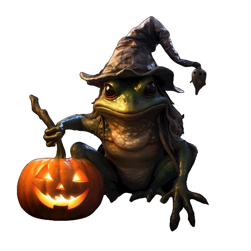 Crapaud sorcier d’Halloween