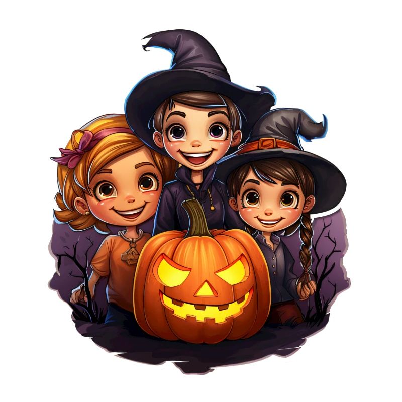 Kinder an Halloween
