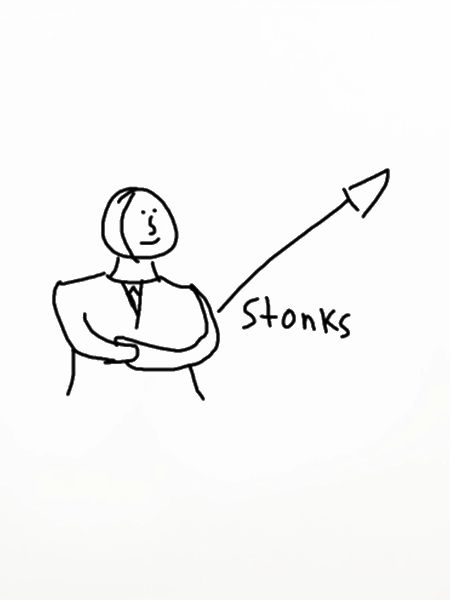 stonks meme (Farbversion)