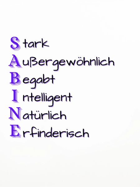 Sabine- Name, Charakter, Eigenschaften