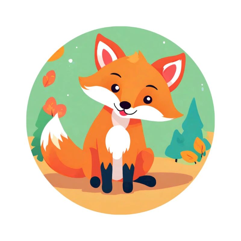 Fuchs im Herbstwald