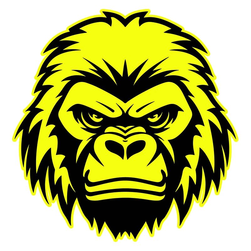 Gorilla Head Portrait Icon