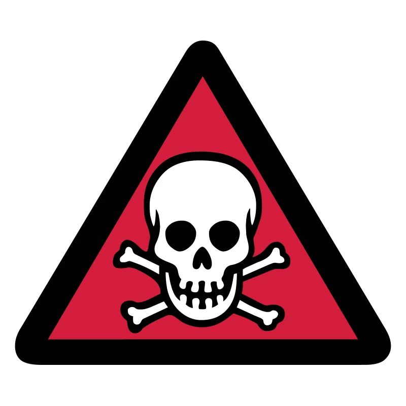 Schädel Warnschild