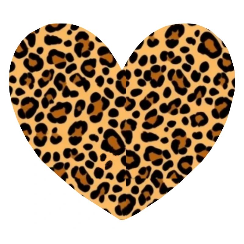 Herz Muster Leopard Geschenk