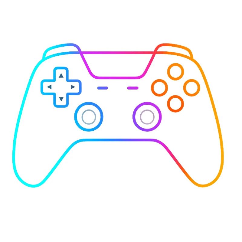 Neon Gamepad – Buntes Controller Motiv