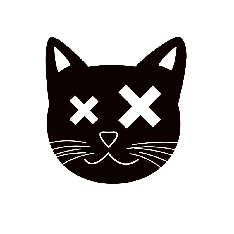dunkle witzige Katze