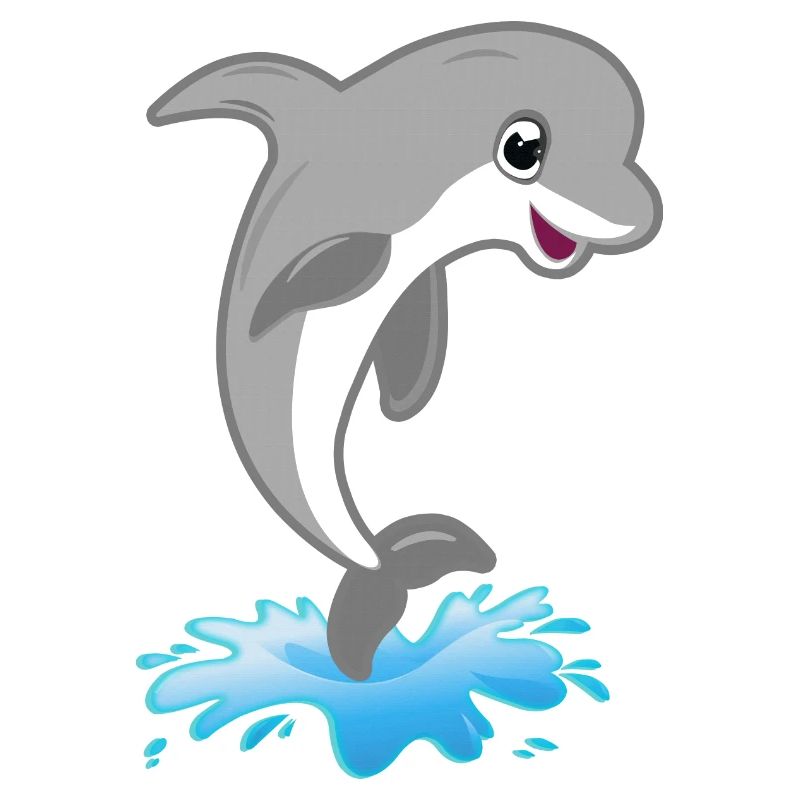 Springender süßer Delfin