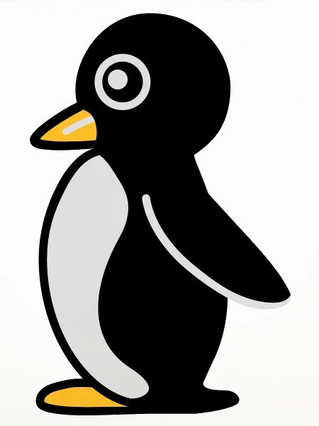 Minimalistischer Pinguin