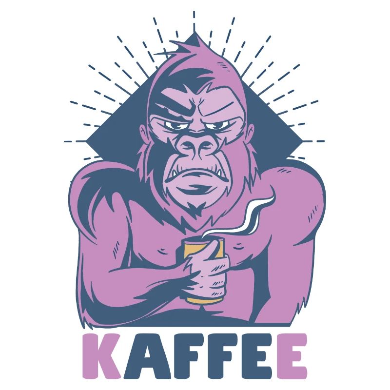Affe trinkt Kaffee