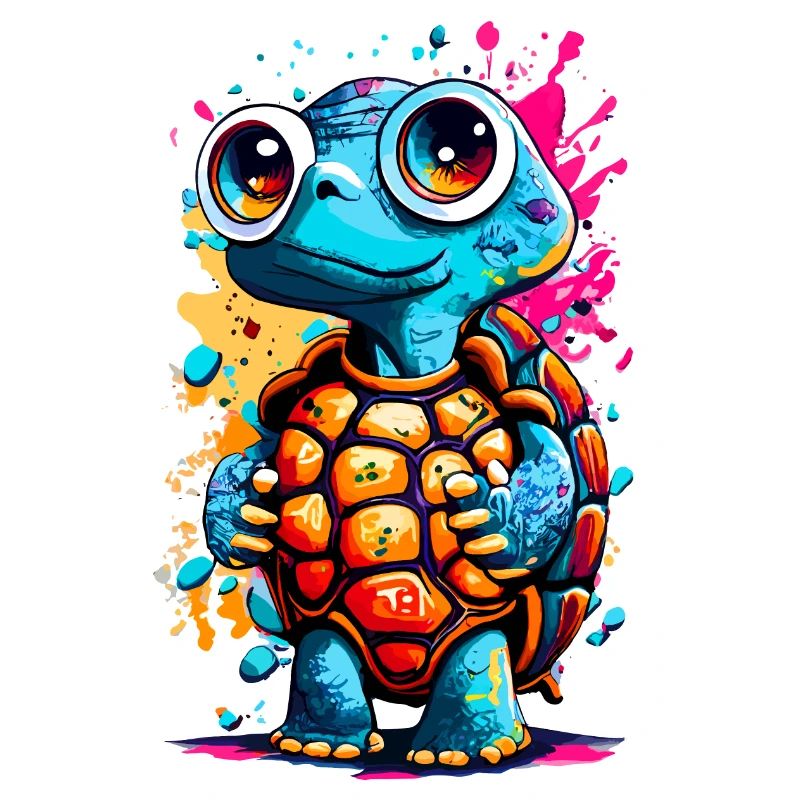 Turtle Colorful - Cool Turtle Reptile