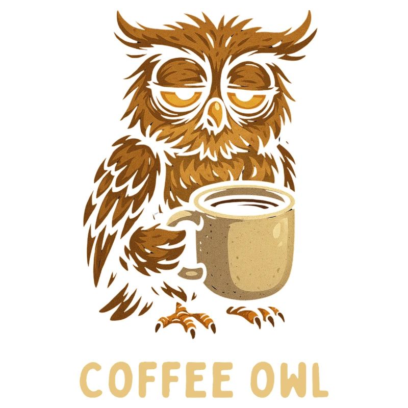 Coffee Owl - Kaffee Eule mit Becher Espresso 