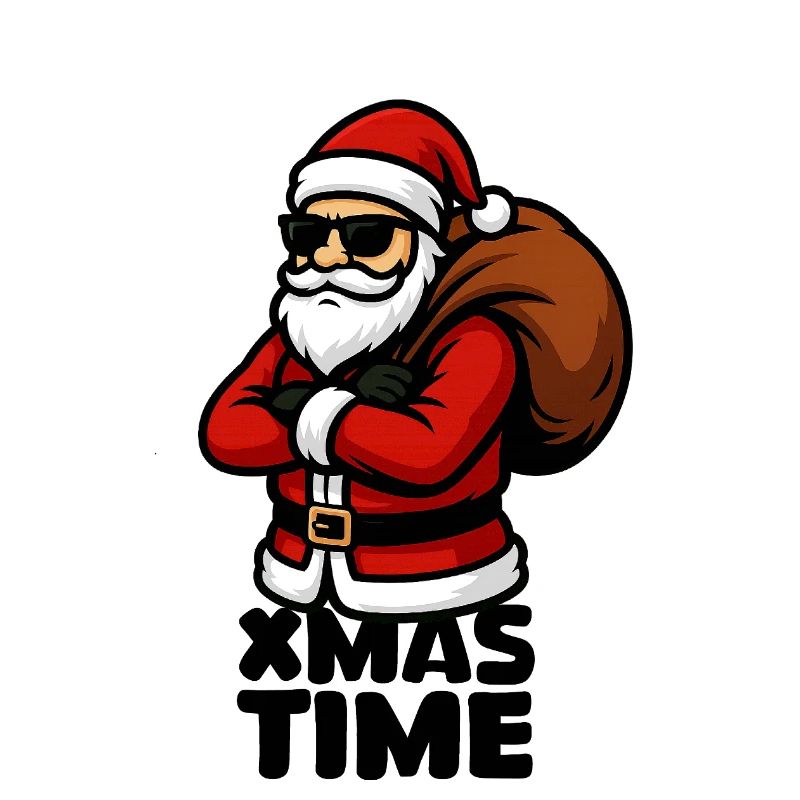 Cooler Santa mit Geschenksack