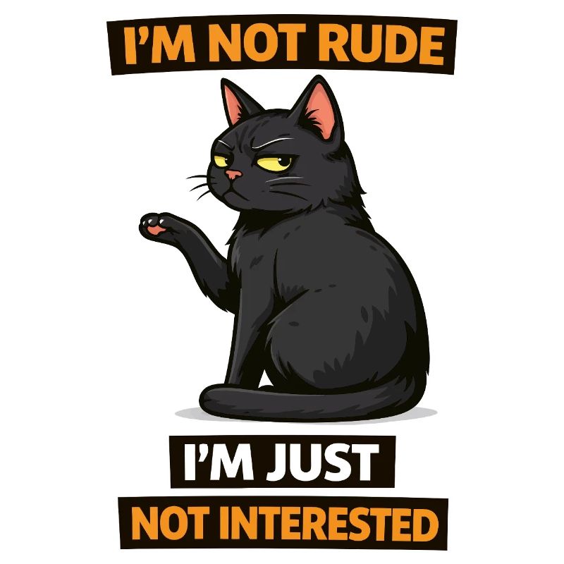 Attitude de chat pas intéressé