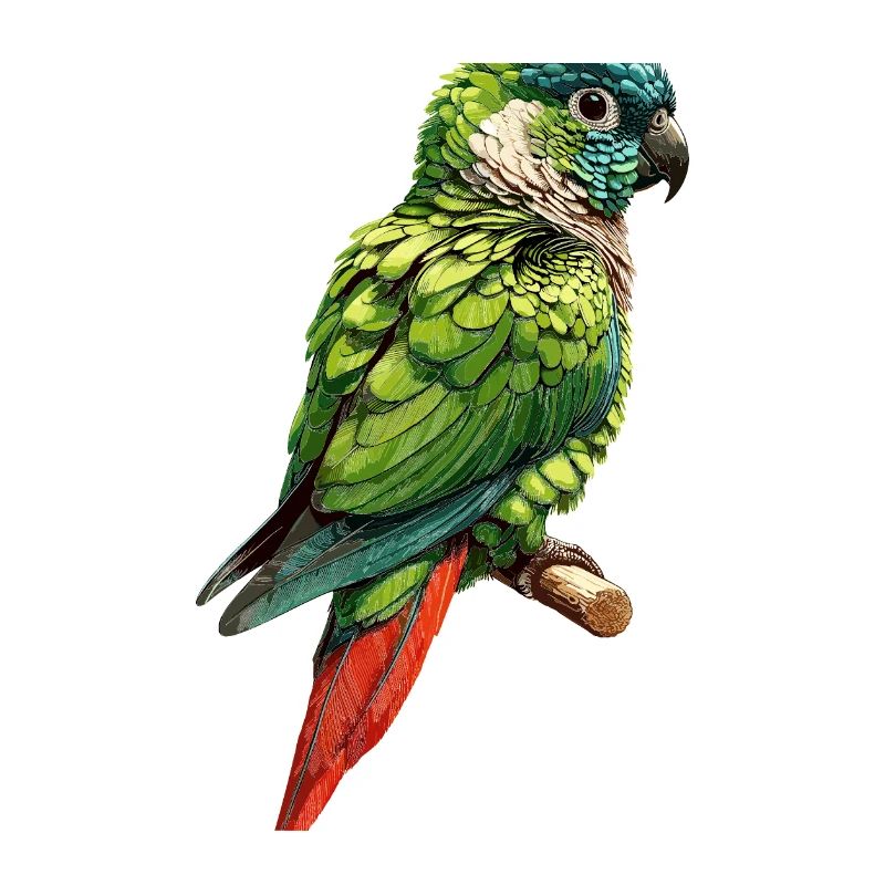 Conure à joues vertes Perroquet mignon de conure