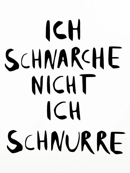 ich schnarche nicht