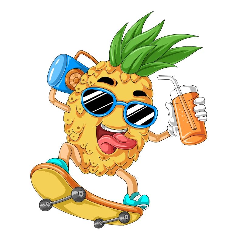 Pineapple skateboard