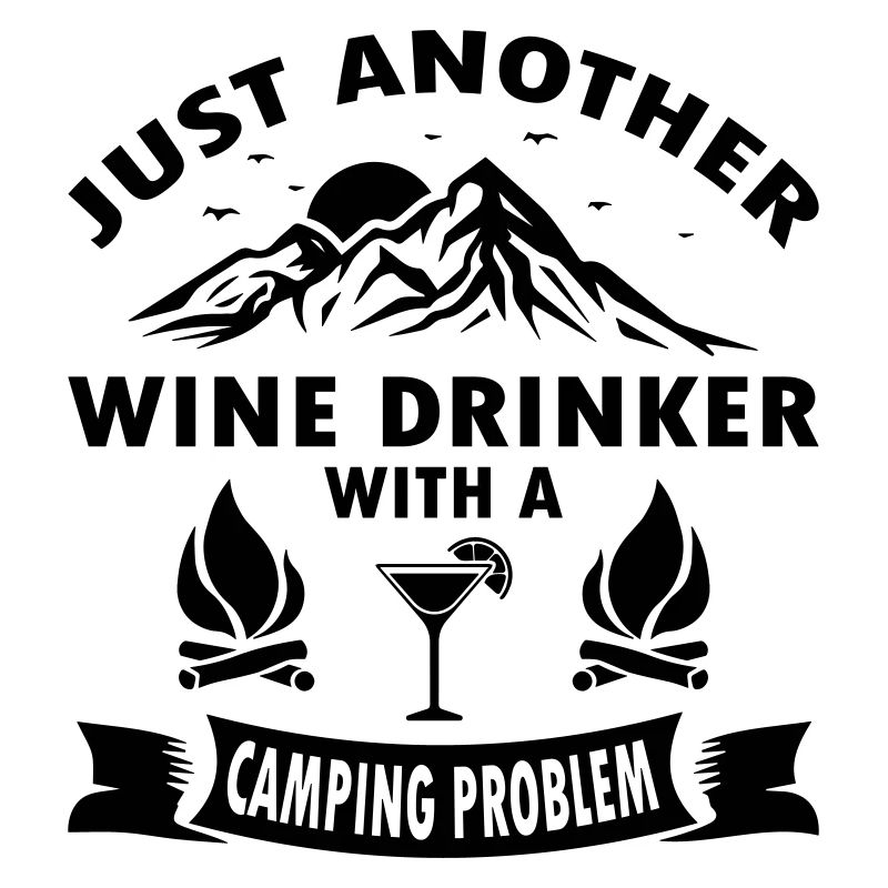 Wine Drinker With A Camping