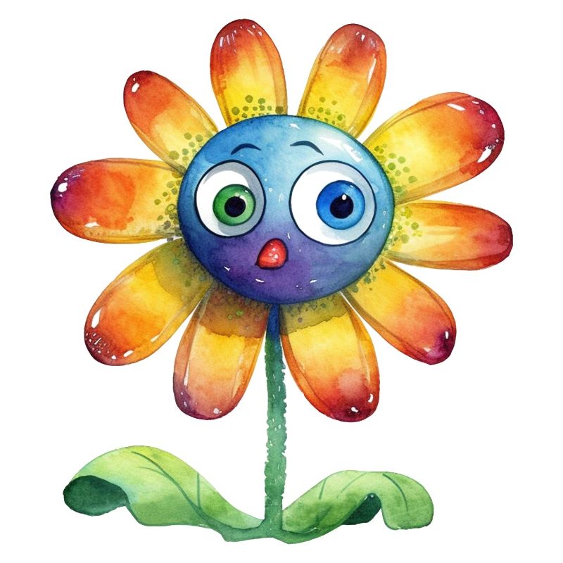 Dessin à l’aquarelle de fleur
