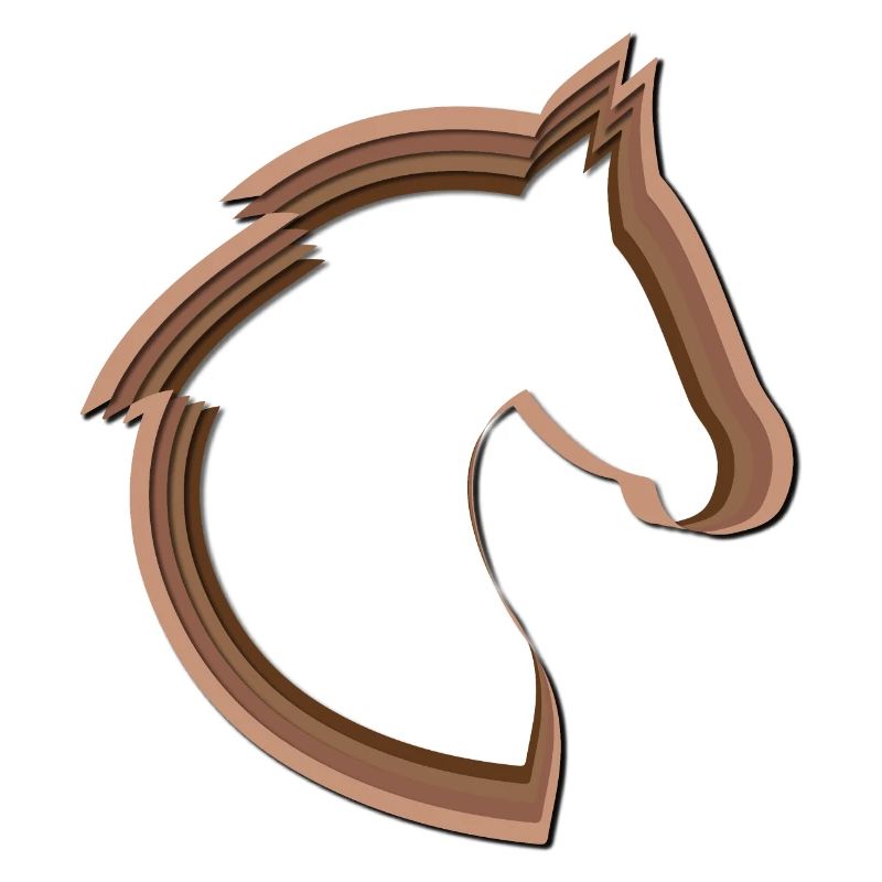 Scherenschnitt-Pferd