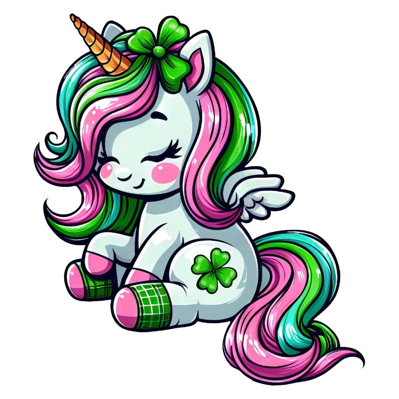 Conception de célébration de la licorne de la Saint-Patrick