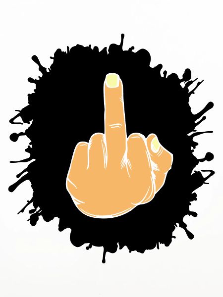 splatter mittelfinger