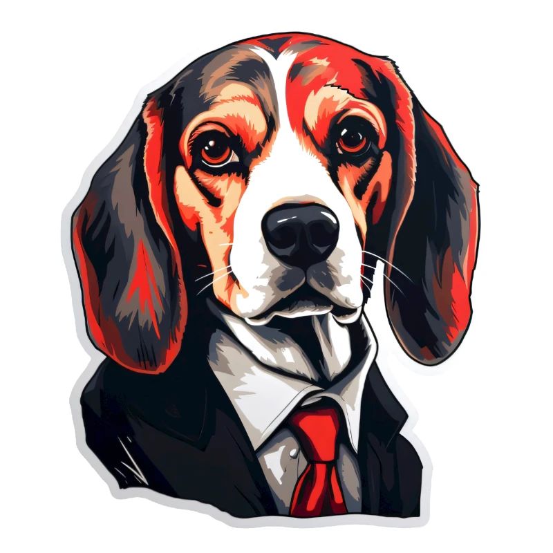 Beagle im Anzug