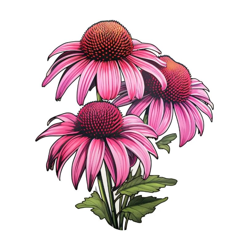 Echinacea 3 Blüten