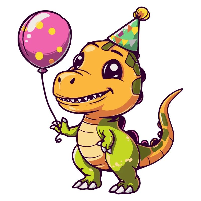 Dinosaurier T-Rex Geburtstag Comic