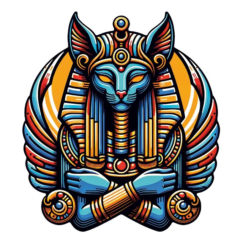 Cat in Egyptian Pharaoh Style