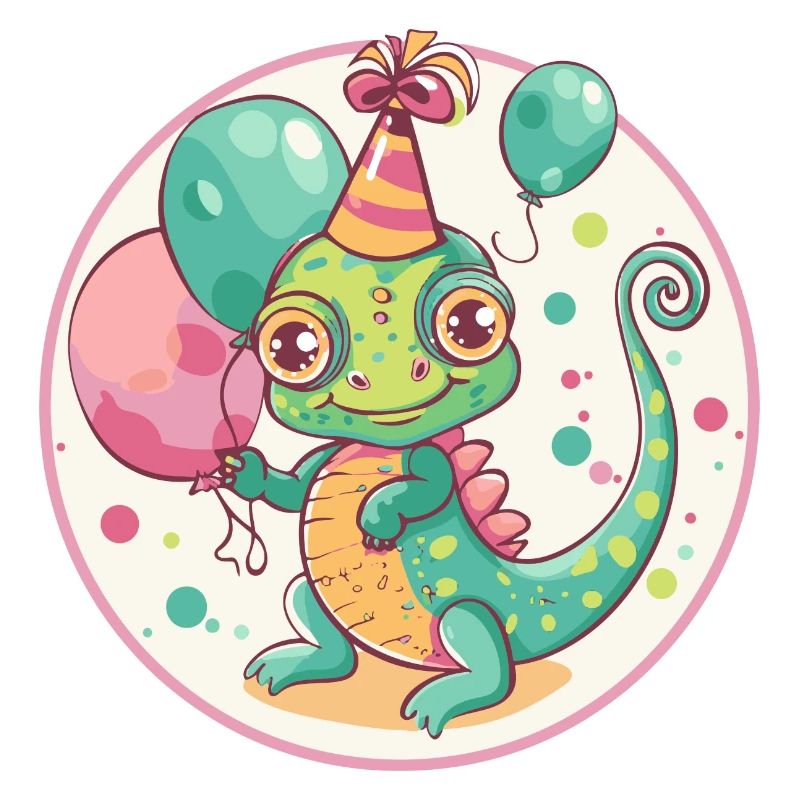 Chameleon Geburtstag Comic