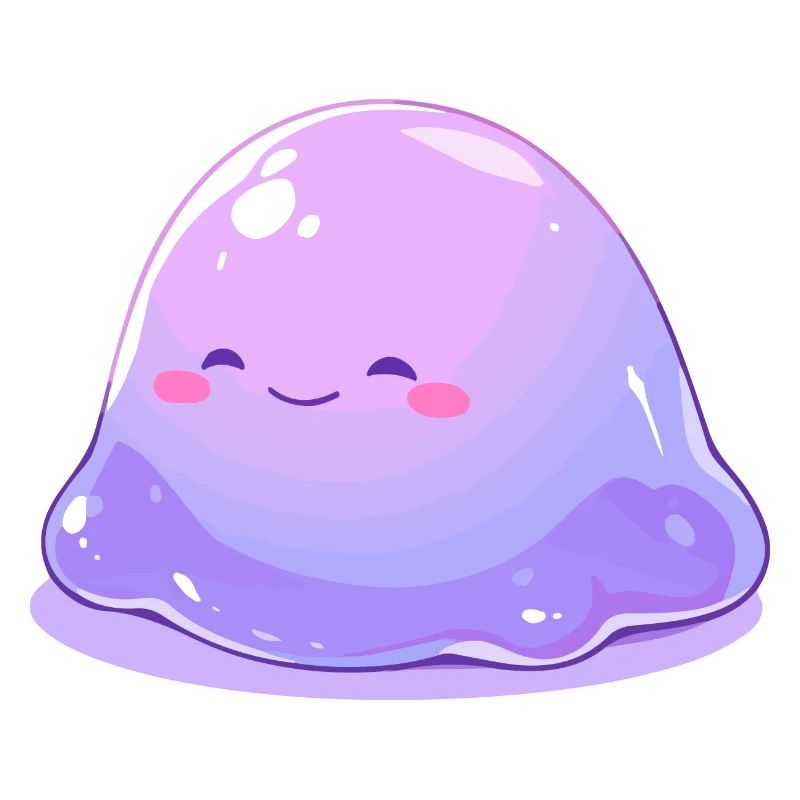 Monstre visqueux mignon - Conception de dessin animé mignon