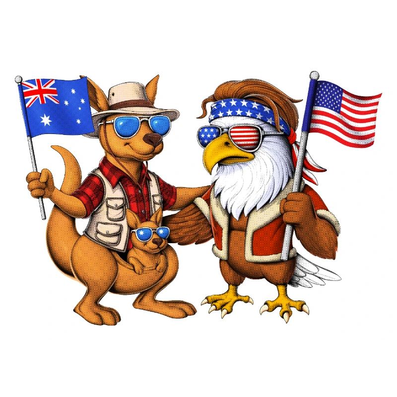 Australian Kangaroo American Bald Eagle