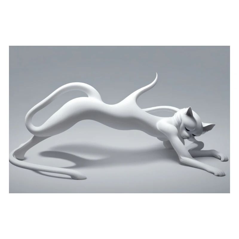Abstract Cat Artwork