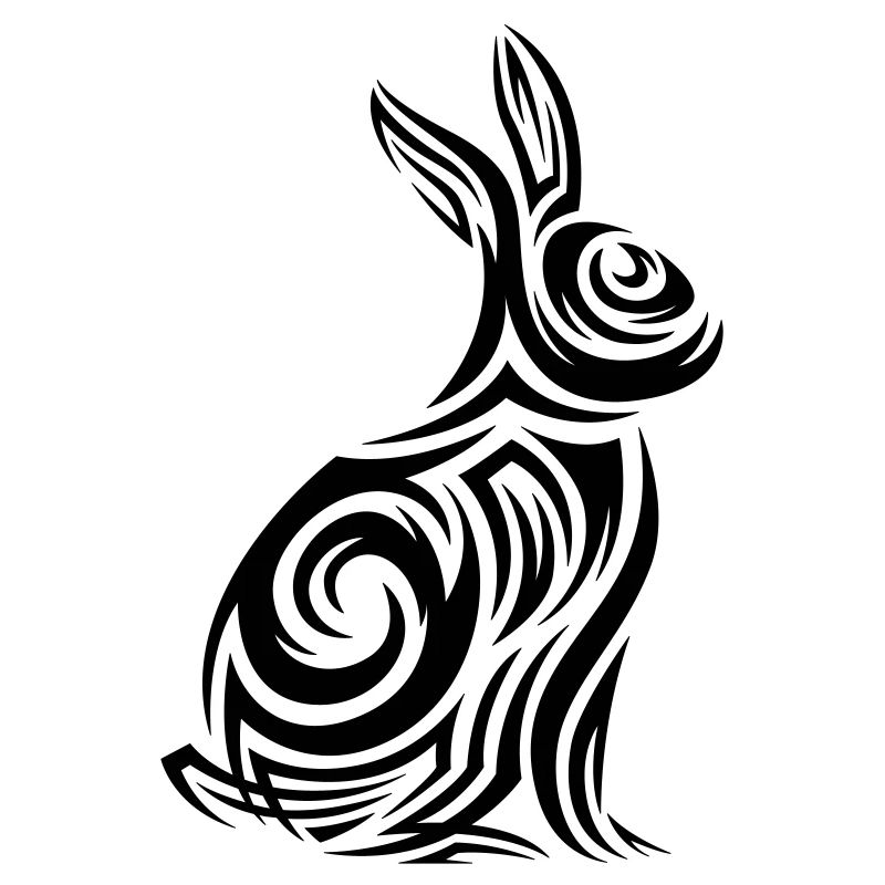 Rabbit Tribal Tattoo
