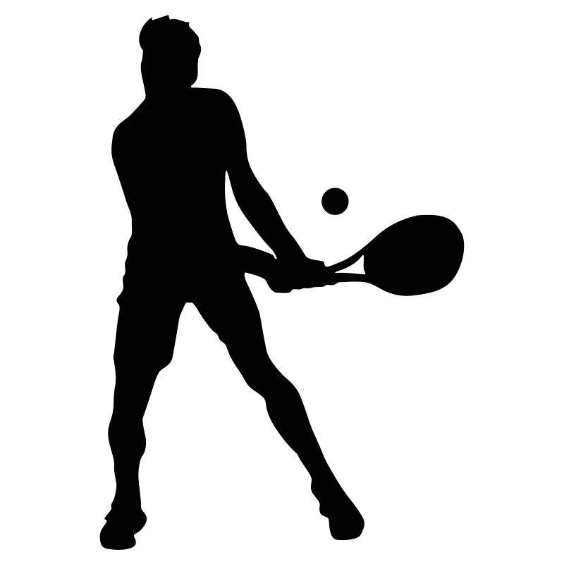 Squash player silhouette