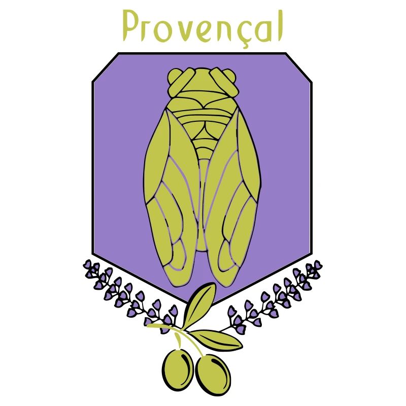 Provenzalische Zikade mit Oliven