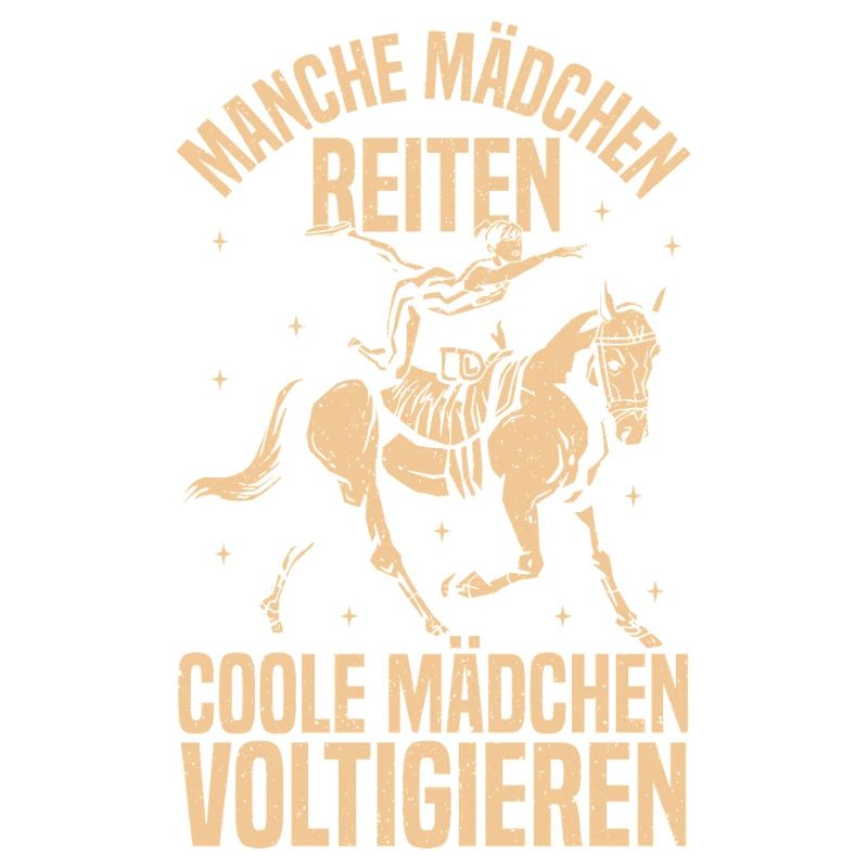 Coole Mädchen Voltigieren Pferd Reiten