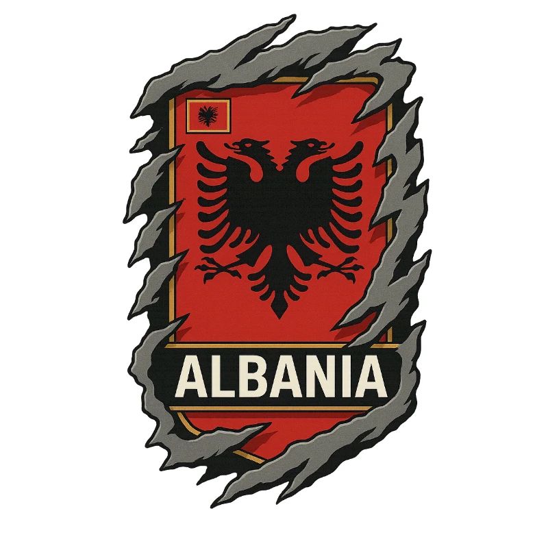 Albanian Eagle Emblem Shield