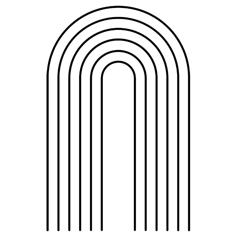 Composition minimaliste de lignes en noir