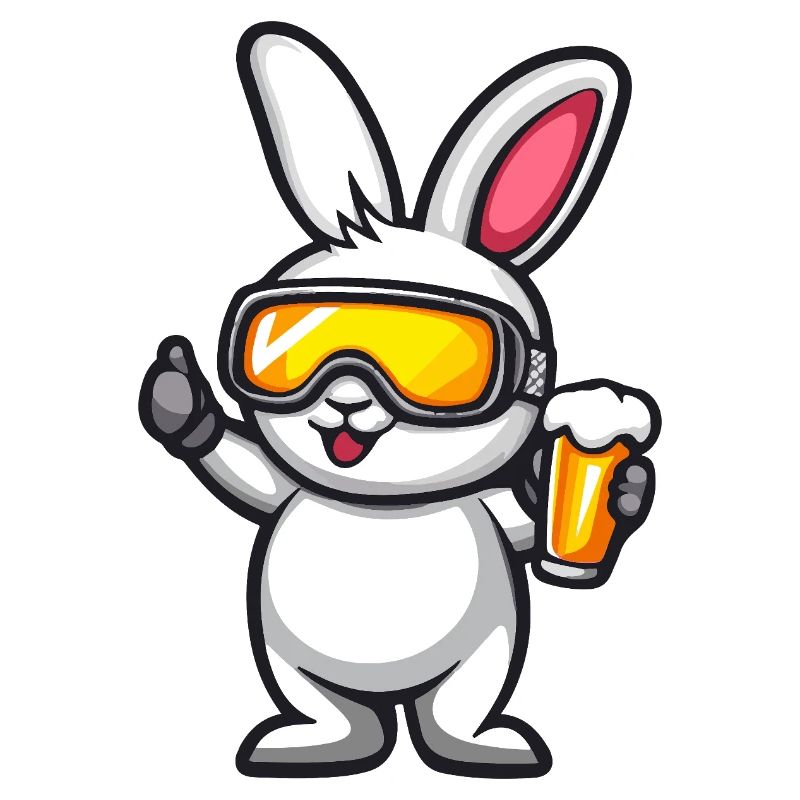 Rabbit Après Ski Beer Comic