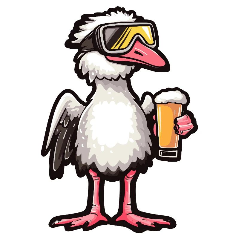 Strauß Apres Ski Bier Comic