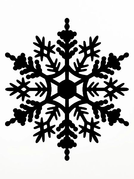 Schneeflocke Schwarz