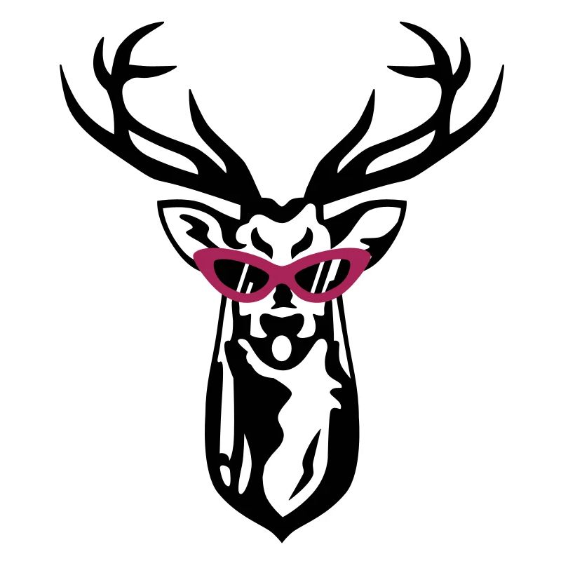 Deer with retro glasses