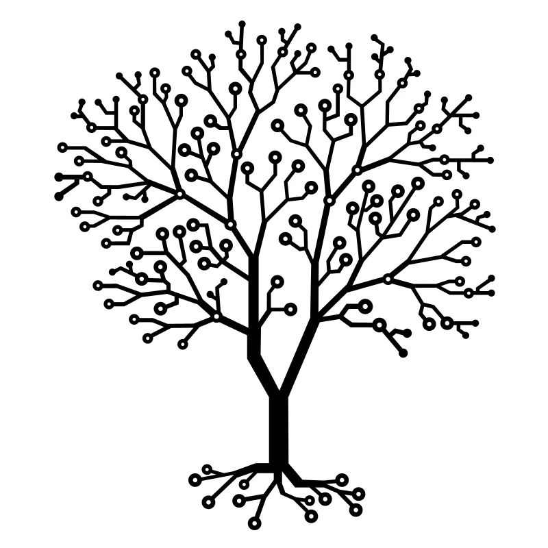 Computerplatinen - Baum aus Chips