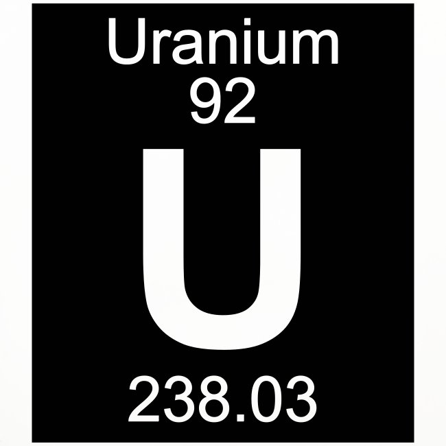 Uranium 92 Periodic Table Mug and Coaster Set U 