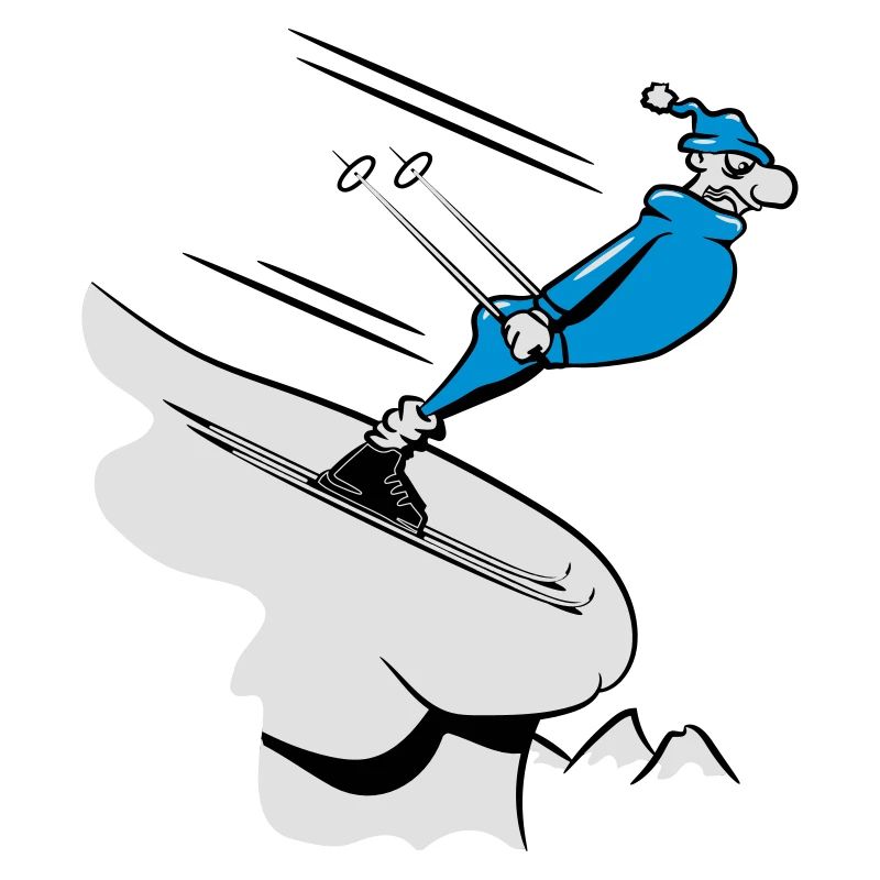 Winter Urlaub ski abfahrt witzig comic