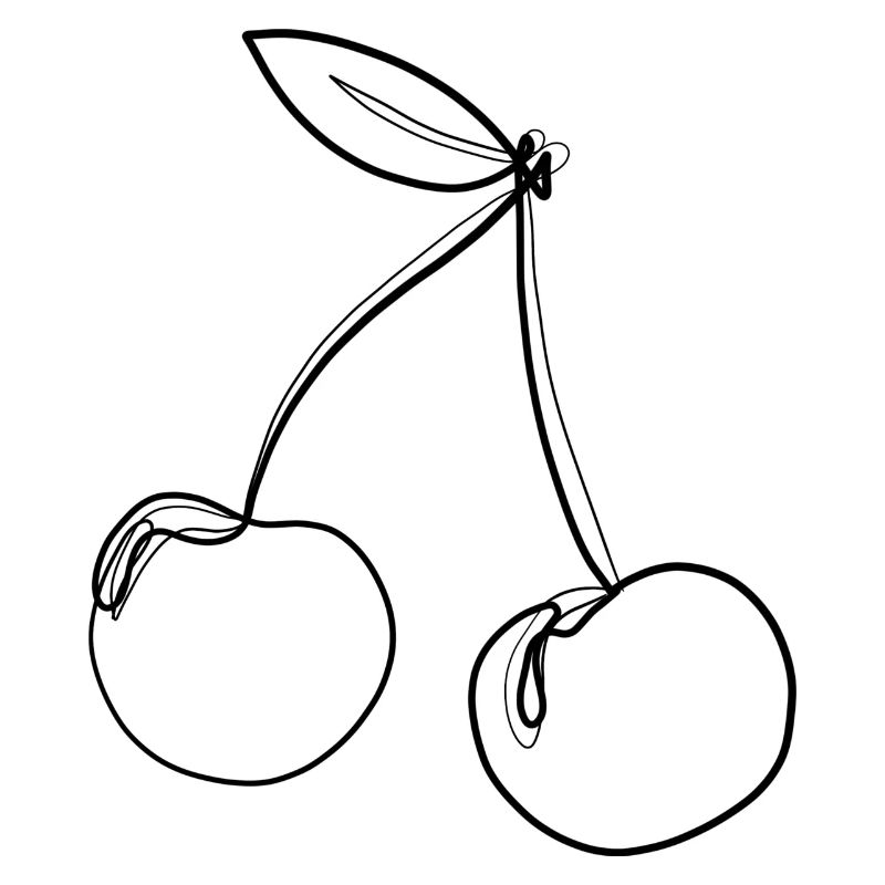 Kirsche cherry one line
