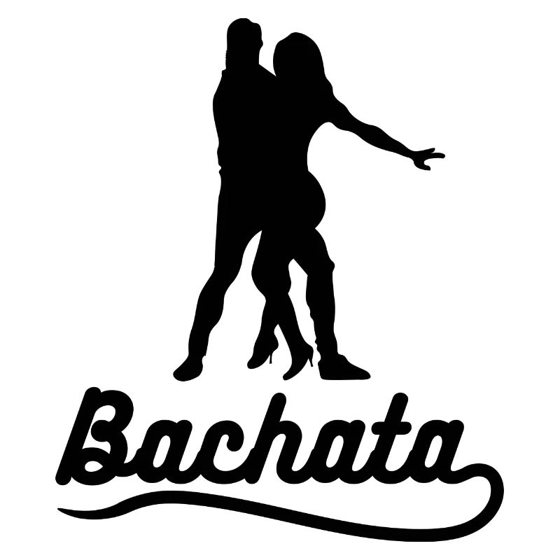 Bachata Paar verbindet schwarz
