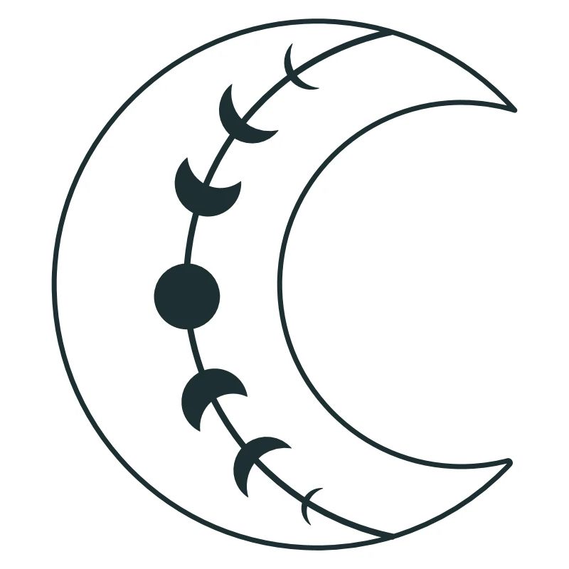 Große einzelne BOHO-Halbmondphasen